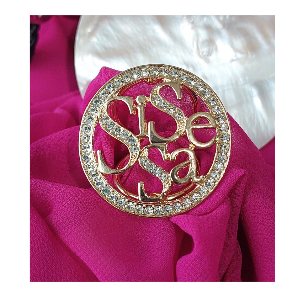 Ring Hijab Cincin Kerudung Bros Jilbab Serut Kolong Huruf S