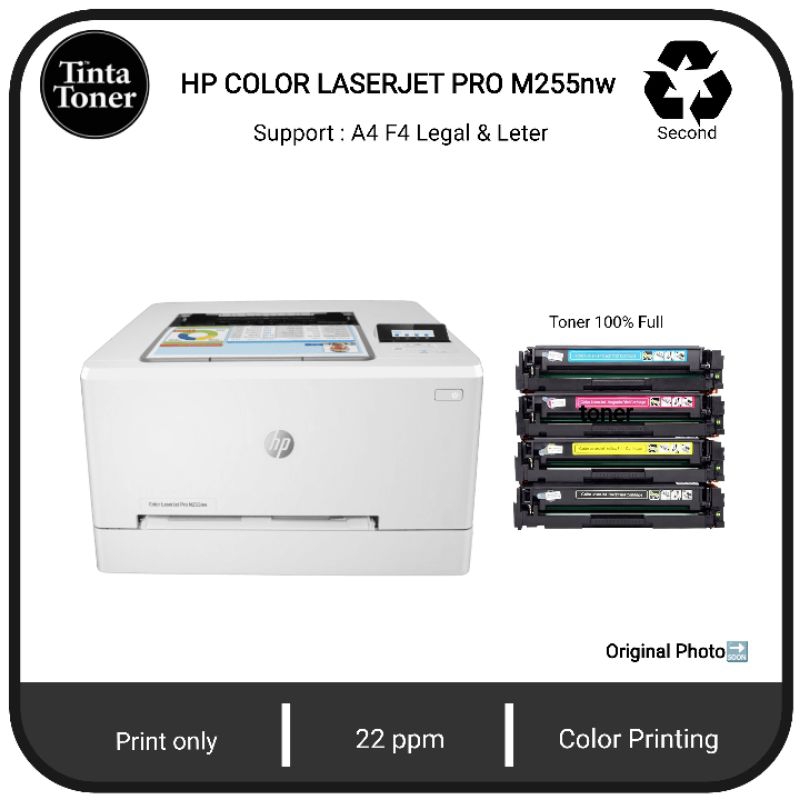Hp color laserjet Pro M255nw printer werles F4 A4 legal leter