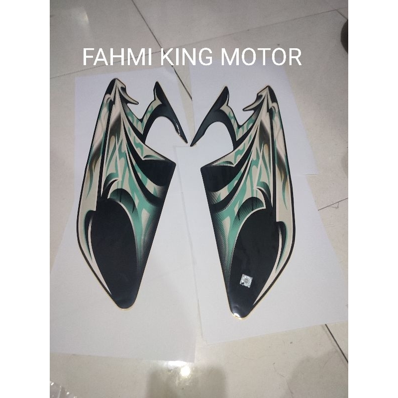 GRAFIK LIST STRIKER STRIPING TANGKI TENGKI RXKING RX KING HIJAU 2006 KANAN DAN KIRI