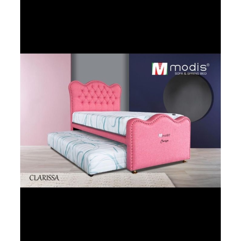 Bed dorong ukuran 100x200cm / 120x200cm bisa set atau terpisah induk atas / hanya sorongan sesuai li
