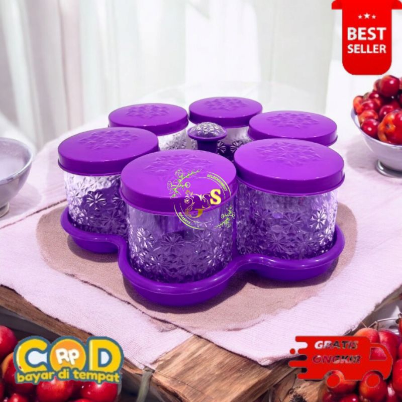 Toples set Calista 6 bunga kristal free box