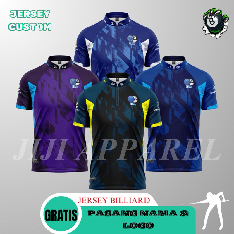 JERSEY BILLIARD EBA TERBARU FULL PRINT JERSEY CUSTOM FREE NAMESET & LOGO BAJU JERSEY ATASAN OLAHRAGA