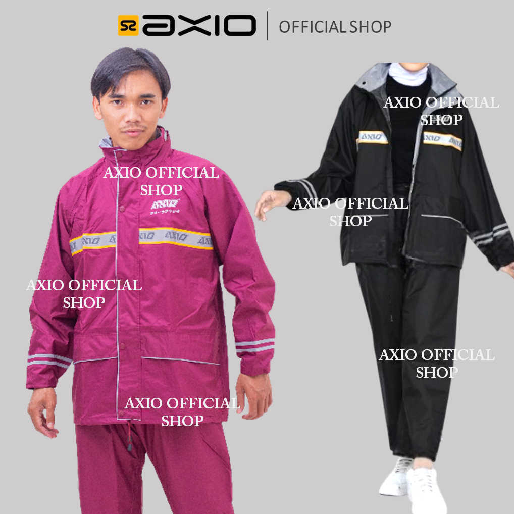 Jas Hujan AXIO Europe Pria Wanita Original Mantel Hujan Setelan AXIO Asli ORI 100%