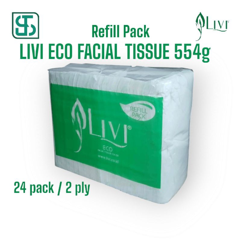Livi Tissue Facial Eco Refill Pack 554g | Livi Eco Facial Tissue 554g | Livi | Tissue Livi | Tisu Li