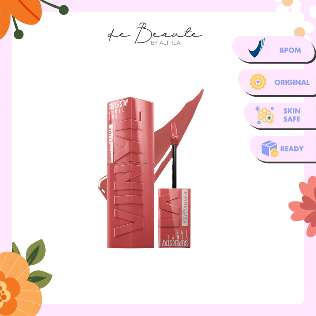 Maybelline Superstay Vinyl Ink Shiny Lipcream Make Up 4.2 ml - Ombre Gloss Lipstick Lipstik Tahan La