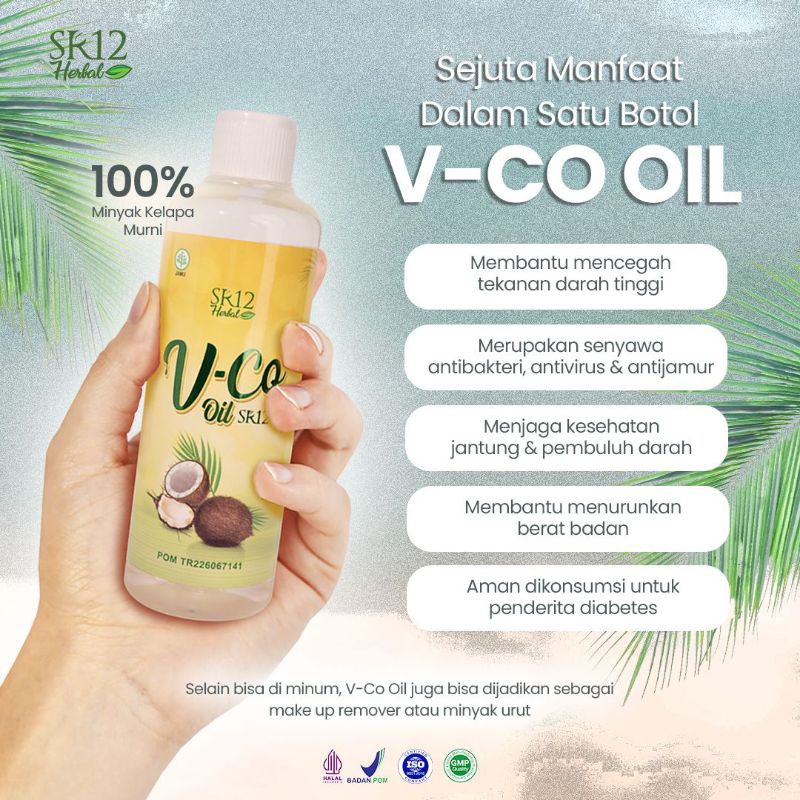 SR12 VCO OIL VIRGIN COCONUT OIL HERBAL HALAL BPOM MEDAN