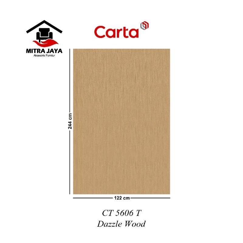 HPL Carta CT 5606 T Carta HPL Dazzle Wood CT5606T CARTA Hpl Pelapis Kayu Tipe Ct5606t Dazzle Wood