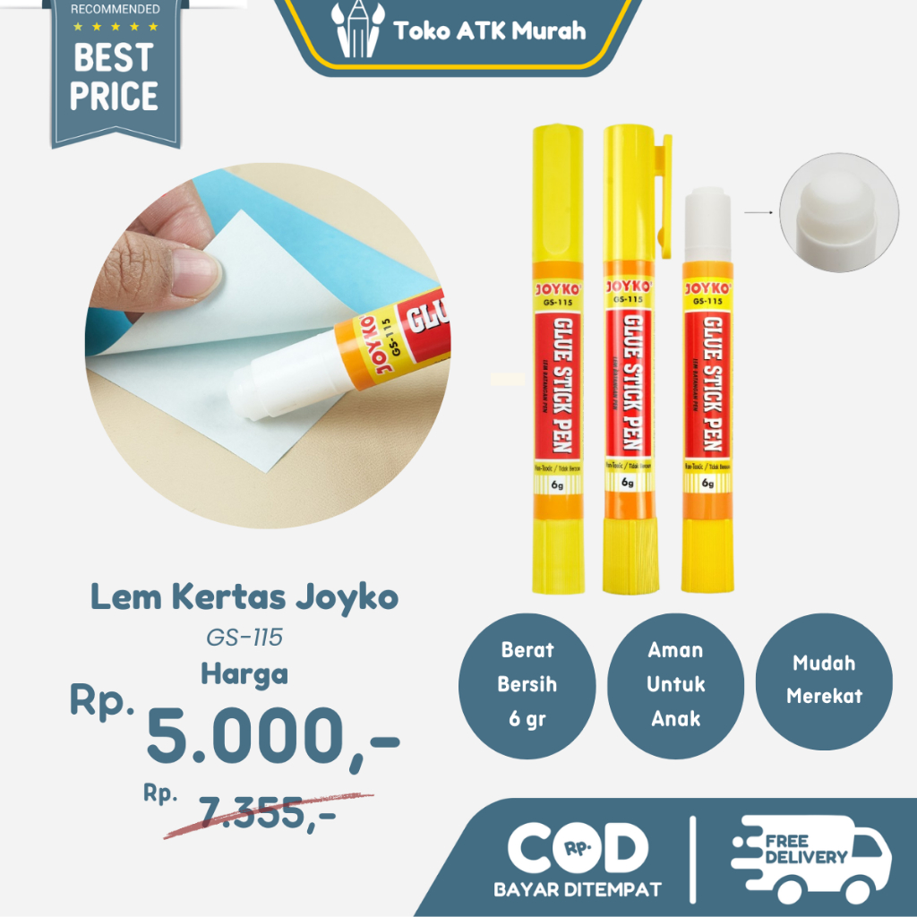 

Glue Stick Joyko GS-115 Lem Batang Pen Glue Stick Pen 6gr