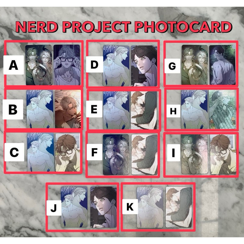 (ada shopee video) NERD PROJECT Official Photocard Andrew & Luke Manhwa BL