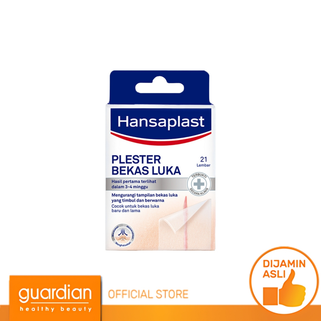 HANSAPLAST Plester Bekas Luka isi 21 P3K Plester Bening - Menghilangkan bekas luka & keloid