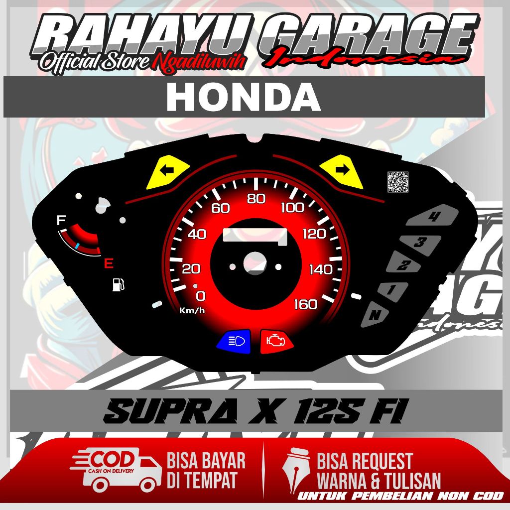 PAPAN SPEEDOMETER CUSTOM HONDA SUPRA X 125 FI