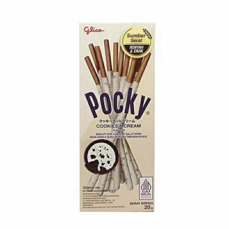 

Pocky biskuit stik cookies & cream 20g