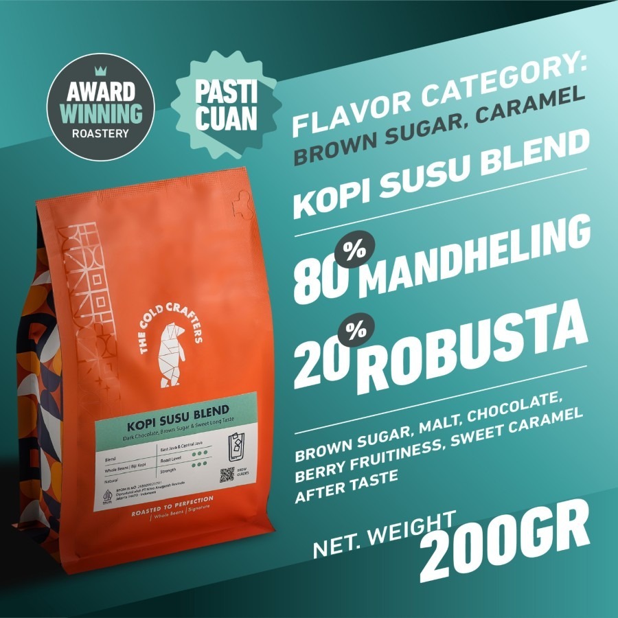 

Kopi Susu Espresso Blend 80% 20% 500gr Minuman Kekinian Biji Bubuk Arabica 80% Robusta 20% Roasted Coffee Beans Biji Kopi Bubuk 500gram