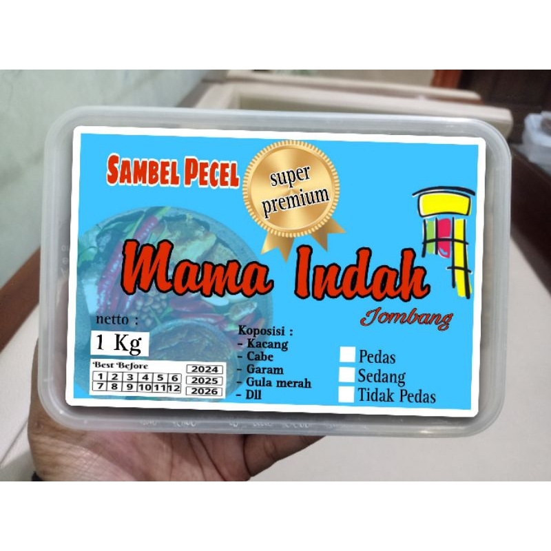 

Sambel pecel Super Premium Dapur Mama Indah 1 kg / 1.000 gr tanpa bahan pengawet