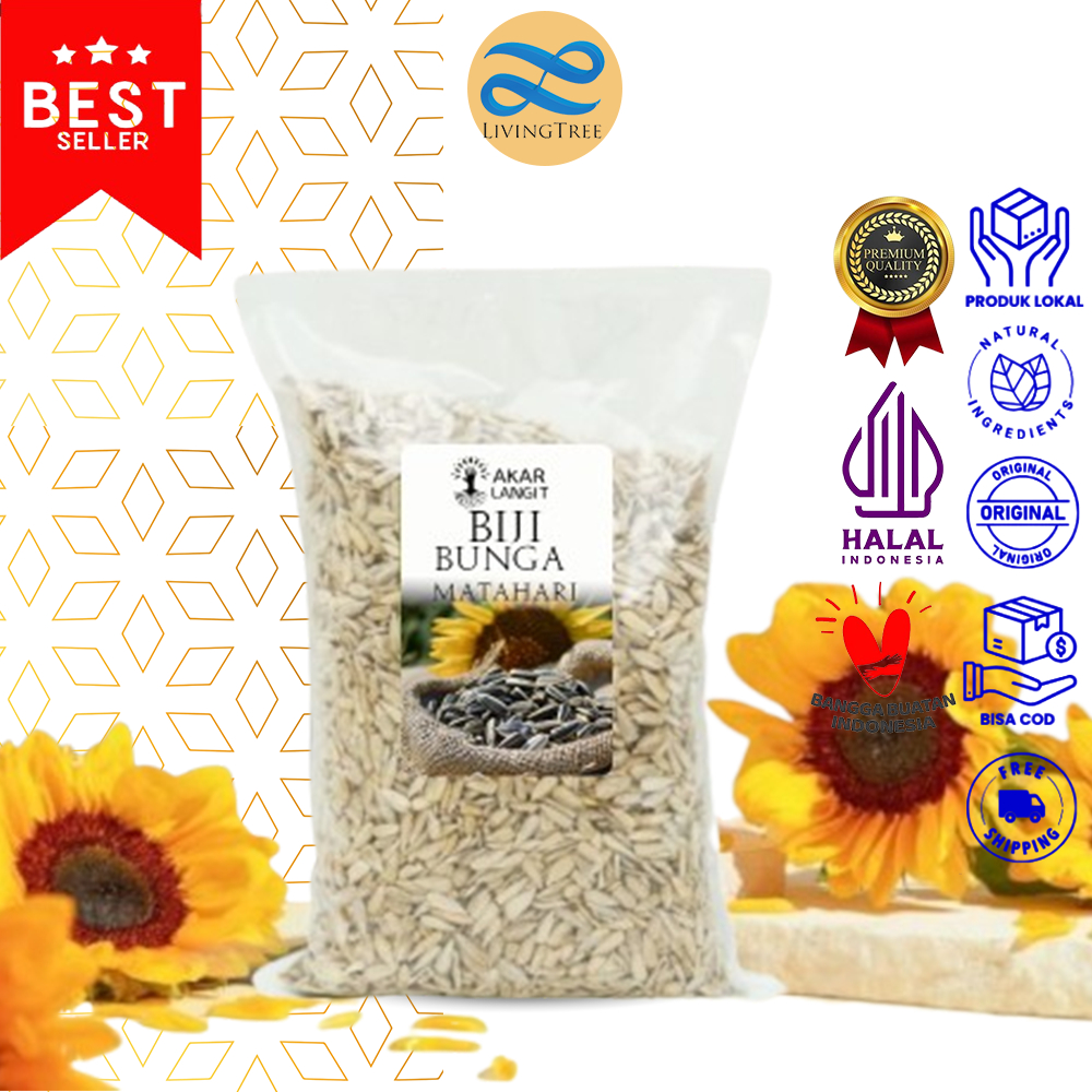 

Sunflower seed 1 Kg Biji Bunga Matahari / Kuaci Kupas Mentah Akarlangit