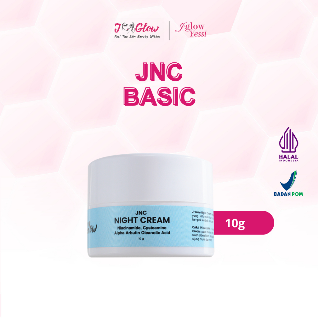 J-GLOW - JNC Night Cream -  Membantu menyamarkam noda hitam pada wajah - 10 g