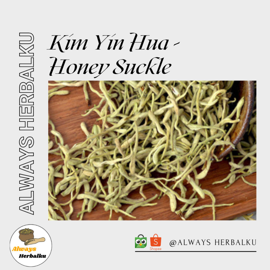 

jin yin hua / kim yin hua / honey suckle / lonicera japonica (50 gram)