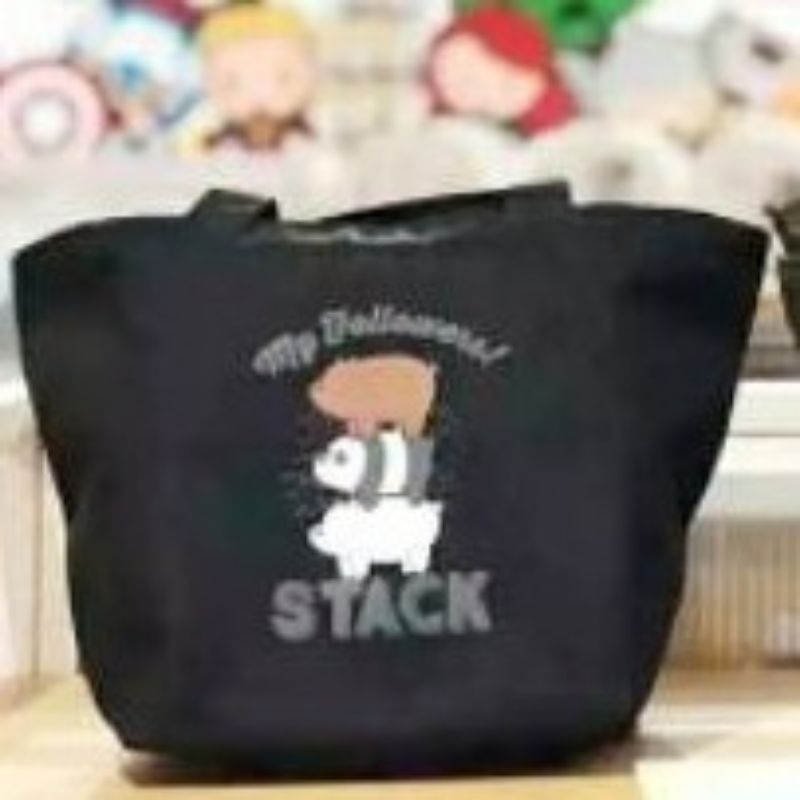 

luch bag miniso we bare bears tas anak maakan siang