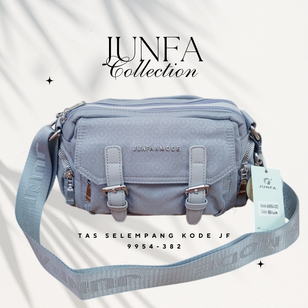 READY TAS SELEMPANG JUNFA WANITA | TAS BAHU PARASUT #JF 9954-382 BLUE