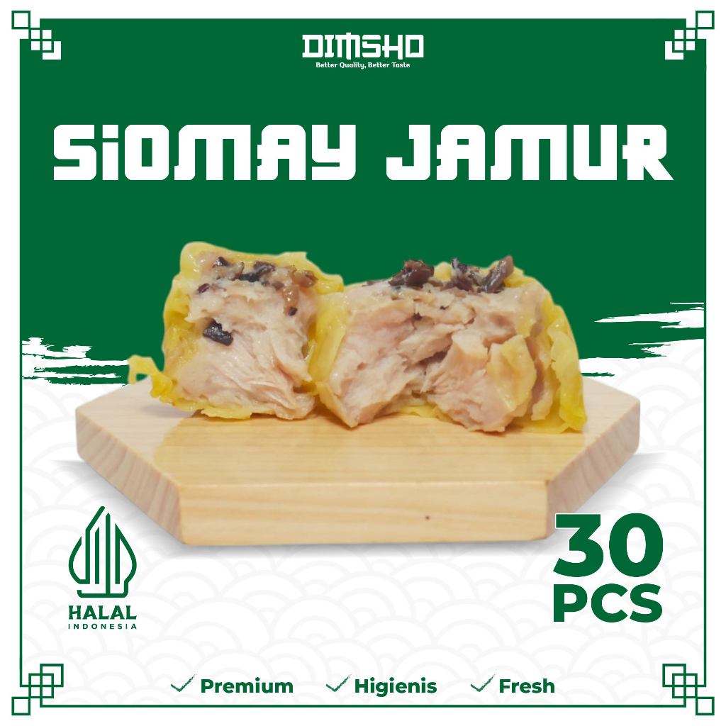 

DIMSUM SIOMAY JAMUR II DIMSUM FROZEN PREMIUM HALAL II DIMSUM SIOMAY JAMUR 1 PACK ISI 30 PCS