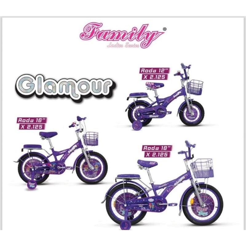 Sepeda Mini anak Family Glamour 12"