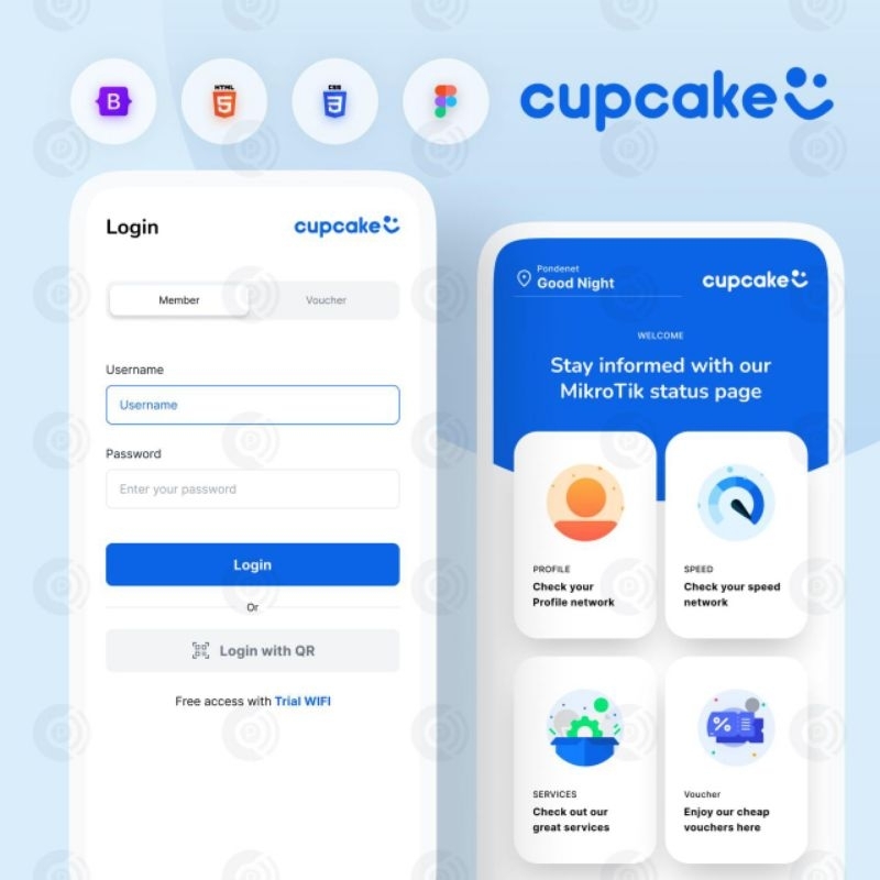Login page hotspot cupcake