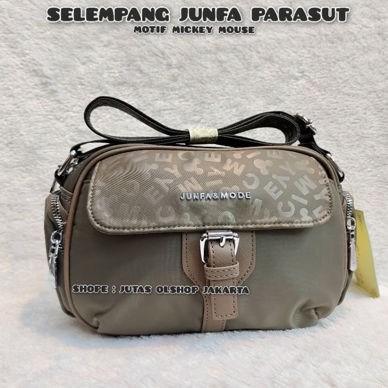 TAS SELEMPANG JUNFA 2022-374 BAHAN PARASUT MOTIF