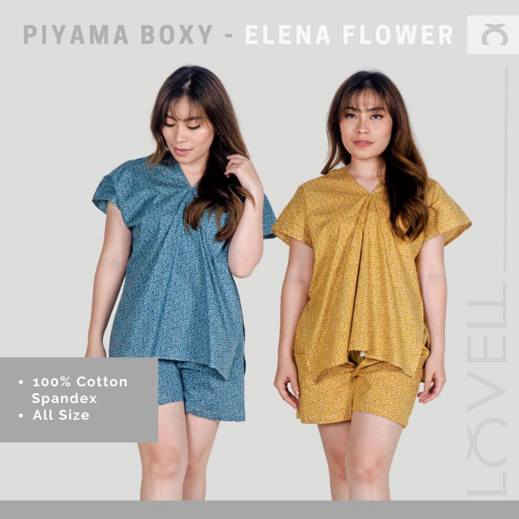 HOMEWEAR- PIYAMA BOXY SET DITSY FLOWER