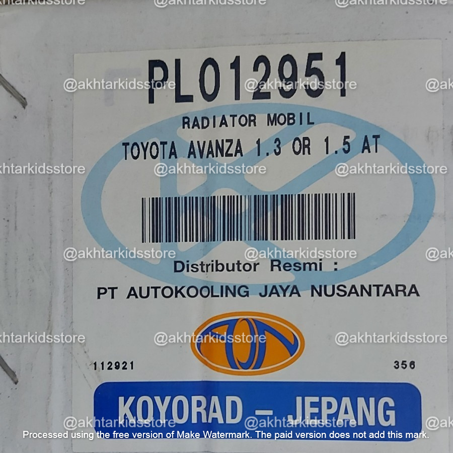 Radiator Avanza Matic Koyorad 2011 2015