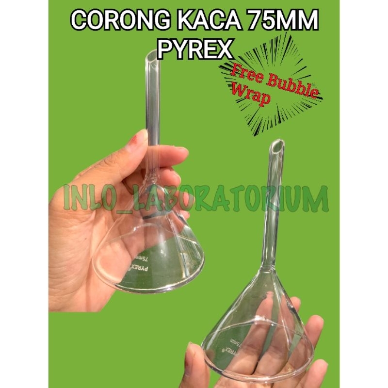 CORONG 75MM PYREX / FUNNEL GLASS PYREX