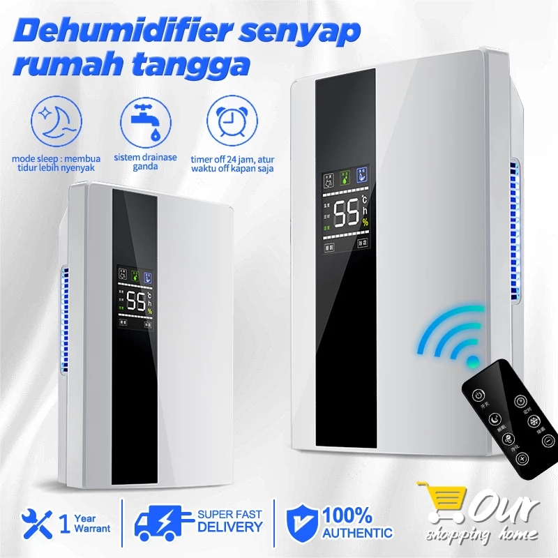 Smart dehumidifier rumah 2,2L/pengering udara LCD/dehumidifier senyap rumahan/dehumidifier 2,2L