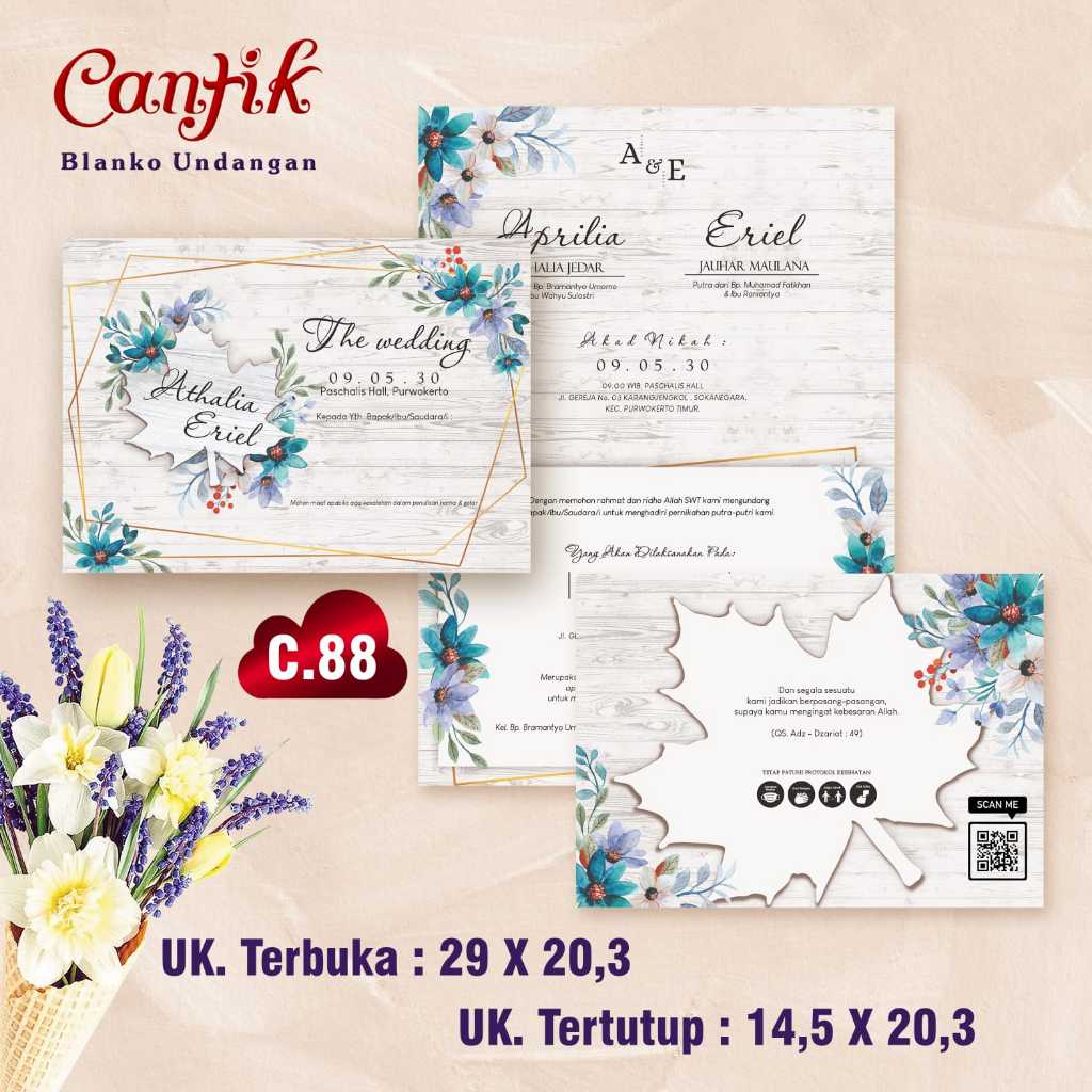 Blangko Undangan Cantik 88