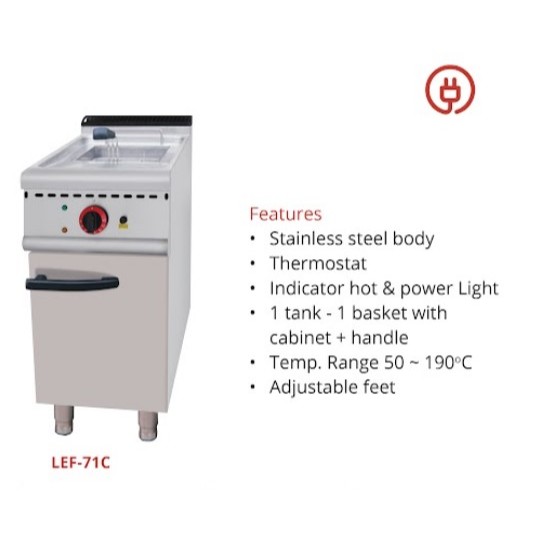 Getra Standing Electric Deep Fryer 20 Liter LEF-71C / Deep Fryer Listrik Getra LEF 71C