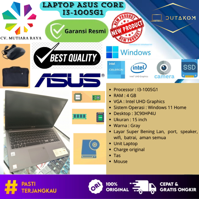 LAPTOP SEKEN ASUS CORE I3-1005G1