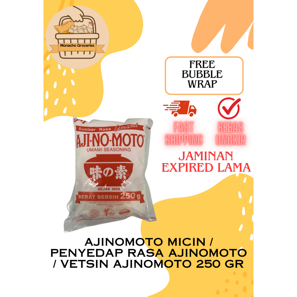 

Ajinomoto Micin / Penyedap Rasa Ajinomoto / Vetsin Ajinomoto 250 Gr