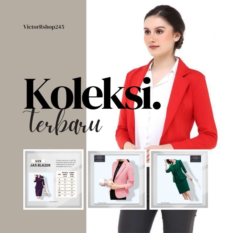 Jas Blazer Semi Premium Wanita Kantoran/BlazerPolos Wanita Keagamaan/Blazer Wanita AlmamaterKuliahan
