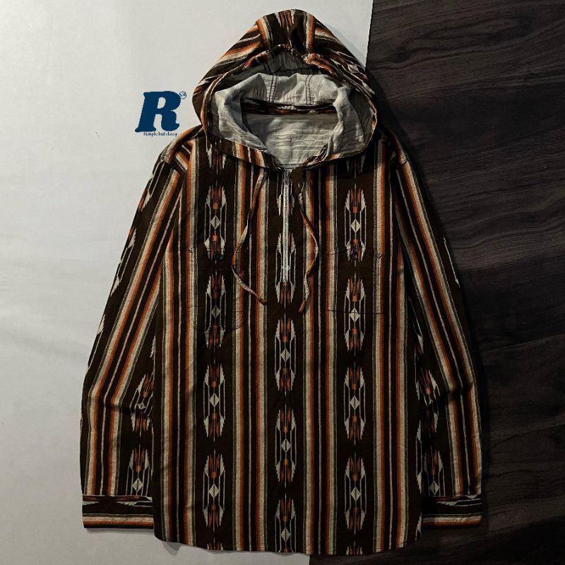 Kemeja Flannel Shirt Hoodie Navajo Jepang Size fit XL Unisex