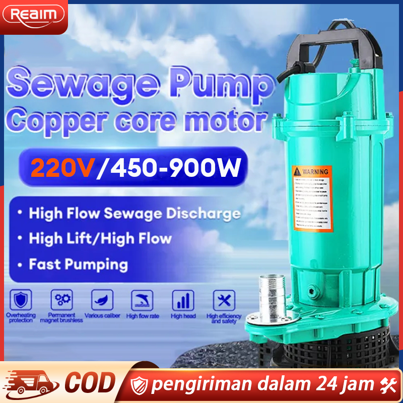 Pompa celup Air Bersih Kotor Otomatis 900Watt  Stainless Steel  pump Submersible Pump Mesin Pompa Ai