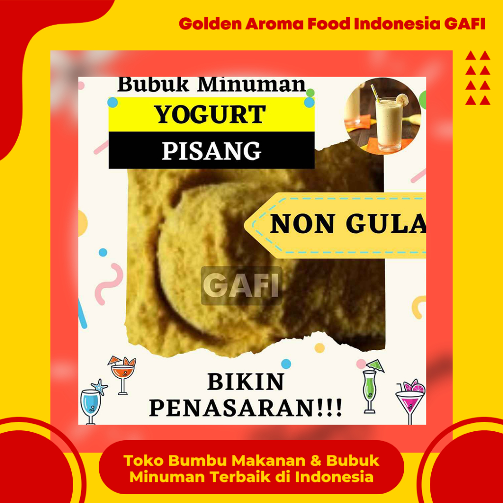 

Bubuk Yogurt Pisang NON GULA Premium 1 kg Supplier Bubuk Minuman Yogurt Instan Serbuk Es Yogurt Ekonomis Original Powder Drink Pisang Ekonomis Terdekat Murah GAFI