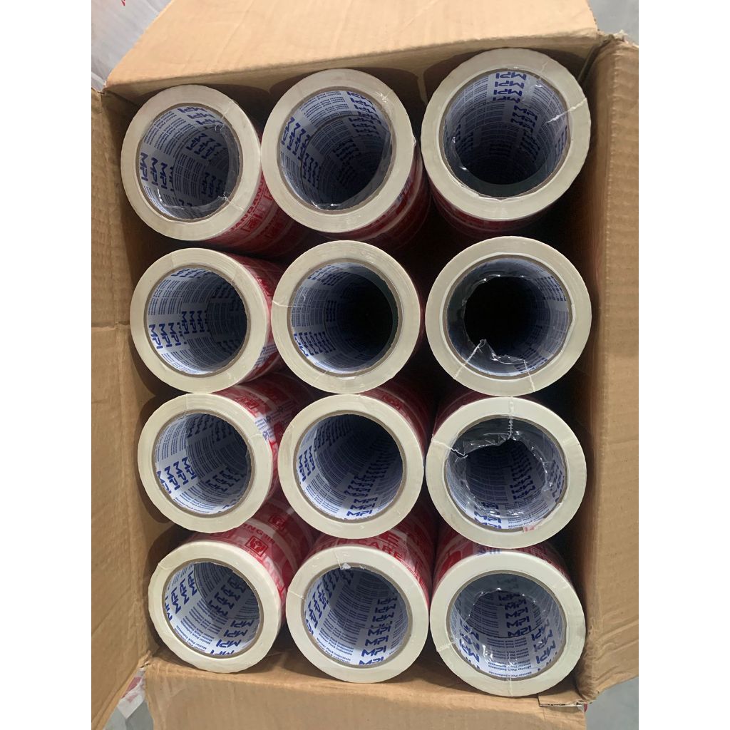 

(72 Pcs) [1 DUS] [PUTIH] Lakban Fragile 100 meter Putih Lakban Jangan Dibanting 48 mm x 100 yard