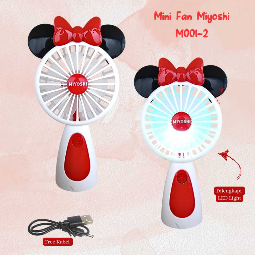 Mini Fan Karakter Miyoshi Miyosi / Kipas Angin Portable Mini Fan Karakter / Handy Mini Fan Portable