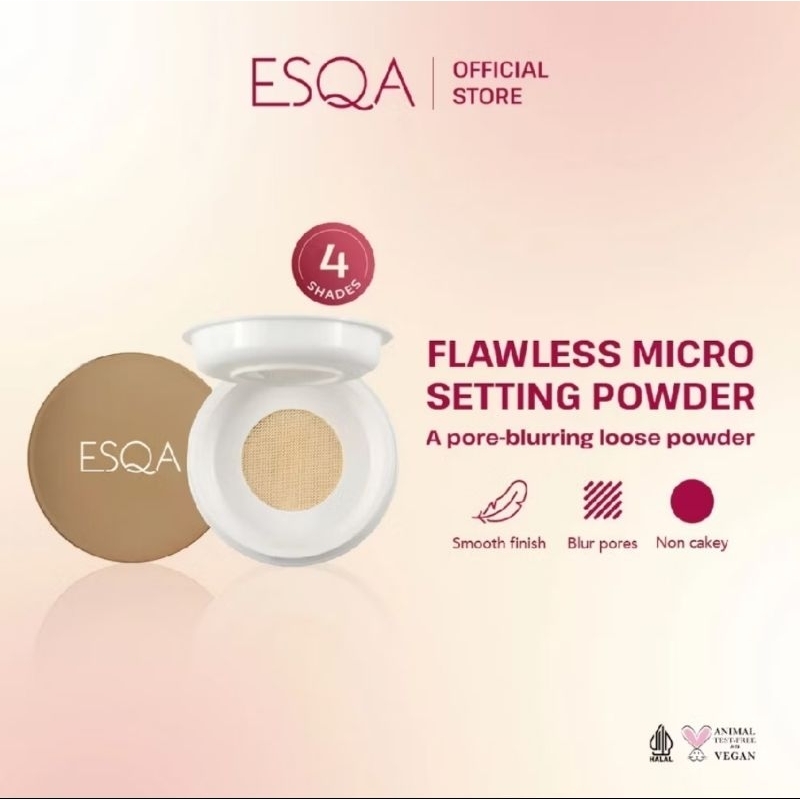 ESQA FLAWLESS MICRO SETTING POWDER 12gr || Esqa Loose Powder