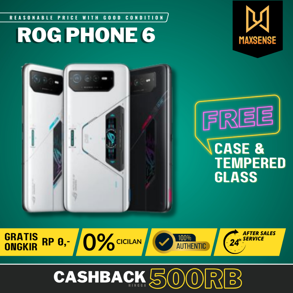 TAM Asus ROG Phone 6 18/512GB Pro 12/256GB Batman 8/256GB Garansi resmi Indonesia Black & White