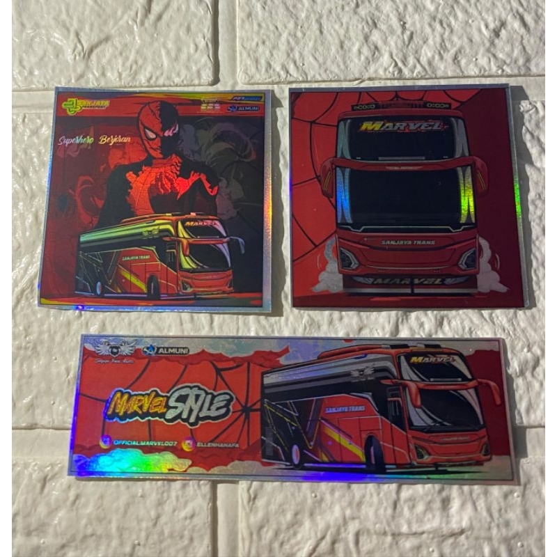 

Stiker Paket Marvel hologram anti air