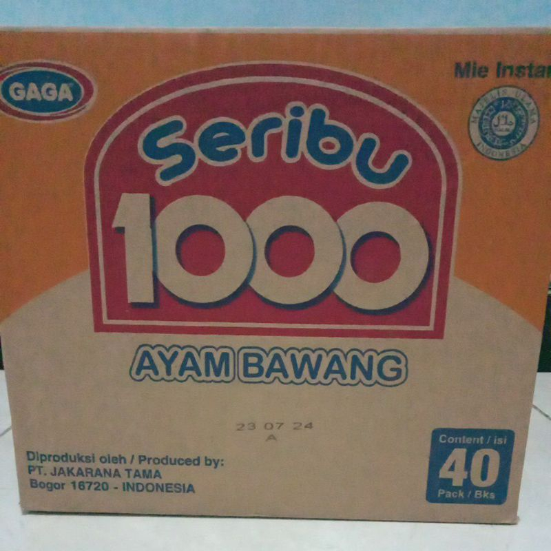 

Mie Gaga 1000 Seribu Ayam Bawang 1 Dus 40 pcs Harga Termurah Grosir