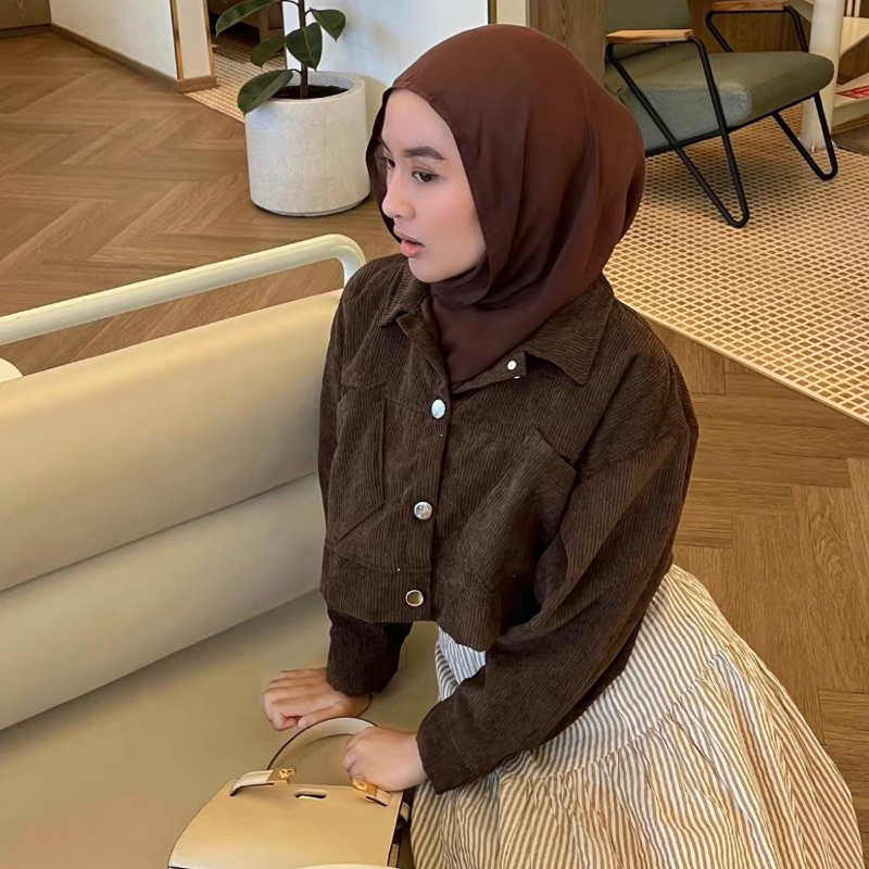 JANNE CORDUROY JACKET | Jaket Crop | Jaket Casual