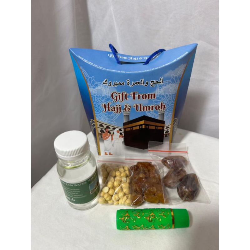 

Oleh - Oleh Haji dan Umroh Tas Jingjing Lengkap 50pcs(air ZAM ZAM 80ml full)