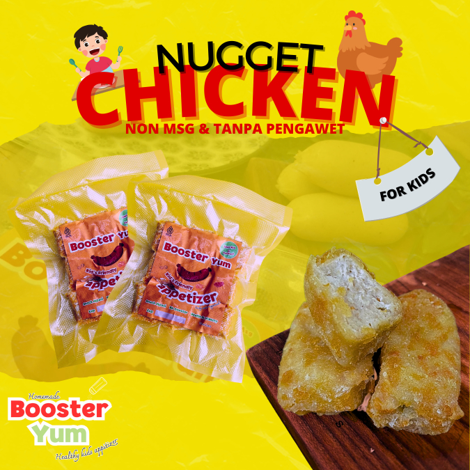 

BoosterYum - Nugget Ayam Untuk Anak Tanpa Bahan Pengawet Dan Non MSG - Chicken Nugget For Kids