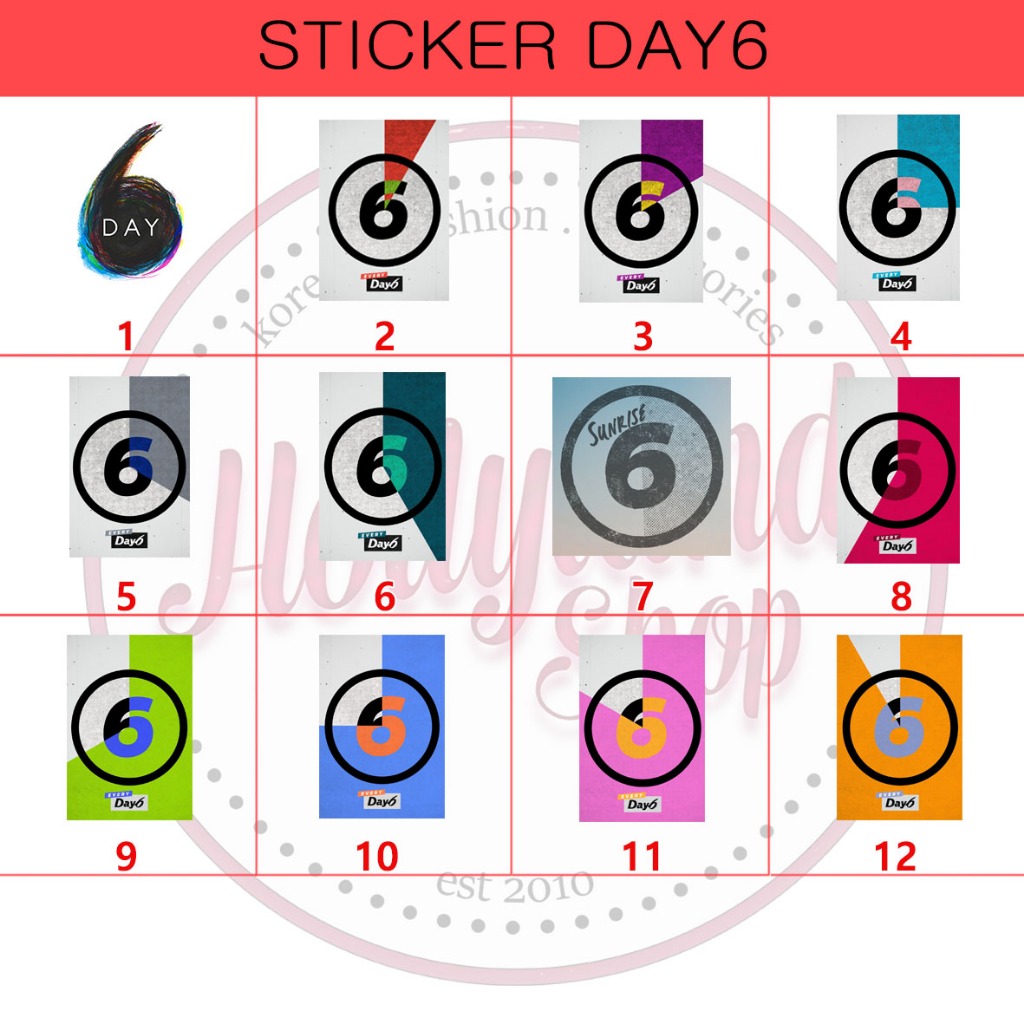 

Sticker DAY6 Logo (5pcs Sticker) Unofficial