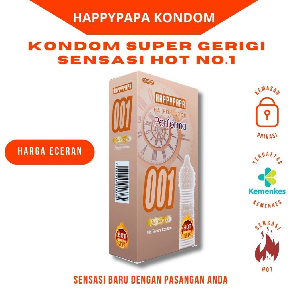 [Harga Eceran] Kondom Tipis dan Enak Tahan Lama Sensasi Hot dan Bergerigi - FAST CLIMAX